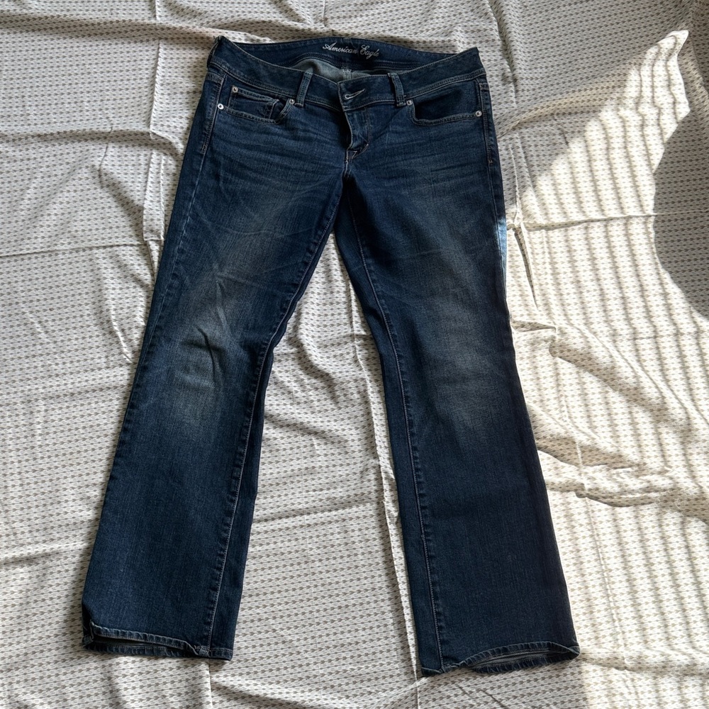 American Eagle Outfitters Dark Indigo Flare Jeans - Women's